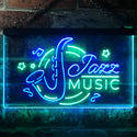 ADVPRO Jazz Music Room Bar Dual Color LED Neon Sign st6-i3244 - Green & Blue