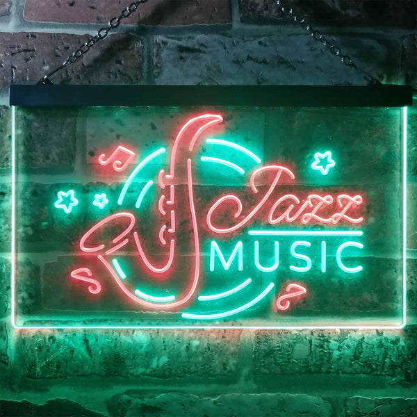 ADVPRO Jazz Music Room Bar Dual Color LED Neon Sign st6-i3244 - Green & Red