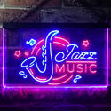 ADVPRO Jazz Music Room Bar Dual Color LED Neon Sign st6-i3244 - Red & Blue