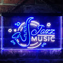 ADVPRO Jazz Music Room Bar Dual Color LED Neon Sign st6-i3244 - White & Blue