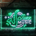 ADVPRO Jazz Music Room Bar Dual Color LED Neon Sign st6-i3244 - White & Green