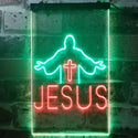 ADVPRO Jesus Saves Crosses Church  Dual Color LED Neon Sign st6-i3245 - Green & Red