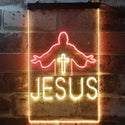 ADVPRO Jesus Saves Crosses Church  Dual Color LED Neon Sign st6-i3245 - Red & Yellow
