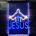 ADVPRO Jesus Saves Crosses Church  Dual Color LED Neon Sign st6-i3245 - White & Blue