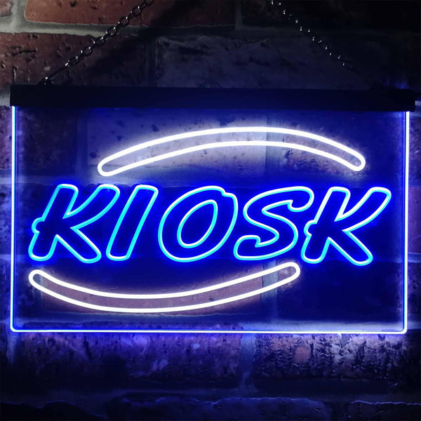 ADVPRO Kiosk Display Dual Color LED Neon Sign st6-i3246 - White & Blue