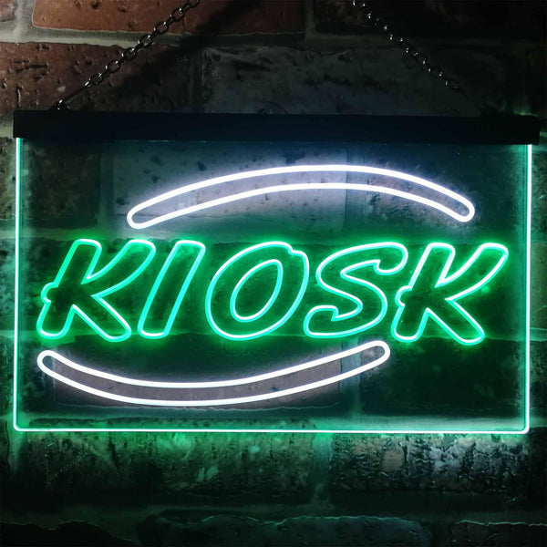 ADVPRO Kiosk Display Dual Color LED Neon Sign st6-i3246 - White & Green