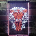 ADVPRO Lion Animal Living Room Man Cave  Dual Color LED Neon Sign st6-i3247 - White & Orange