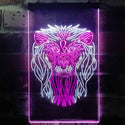 ADVPRO Lion Animal Living Room Man Cave  Dual Color LED Neon Sign st6-i3247 - White & Purple