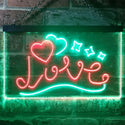 ADVPRO Love Stars Hearts Room Decor Dual Color LED Neon Sign st6-i3248 - Green & Red