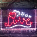 ADVPRO Love Stars Hearts Room Decor Dual Color LED Neon Sign st6-i3248 - White & Red