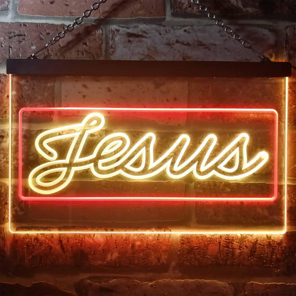 ADVPRO Jesus Home Decoration Dual Color LED Neon Sign st6-i3249 - Red & Yellow