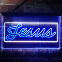 ADVPRO Jesus Home Decoration Dual Color LED Neon Sign st6-i3249 - White & Blue