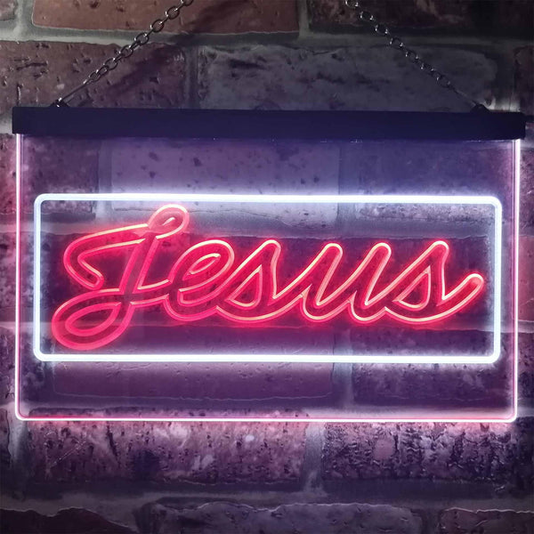 ADVPRO Jesus Home Decoration Dual Color LED Neon Sign st6-i3249 - White & Red