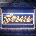 ADVPRO Jesus Home Decoration Dual Color LED Neon Sign st6-i3249 - White & Yellow