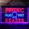 ADVPRO Psychic Palms Tarot Reader Dual Color LED Neon Sign st6-i3250 - Blue & Red