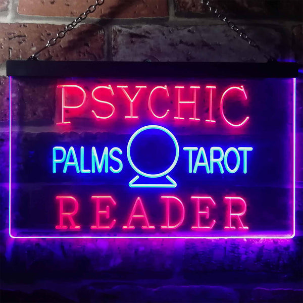 ADVPRO Psychic Palms Tarot Reader Dual Color LED Neon Sign st6-i3250 - Blue & Red