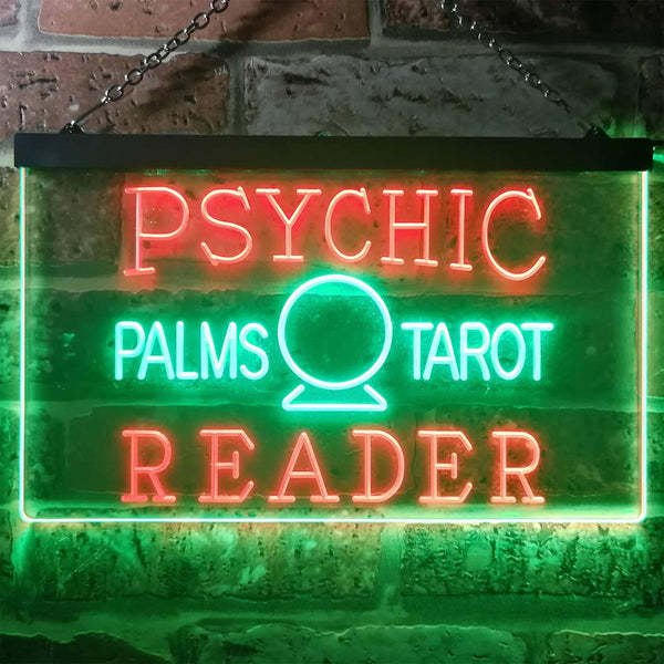 ADVPRO Psychic Palms Tarot Reader Dual Color LED Neon Sign st6-i3250 - Green & Red