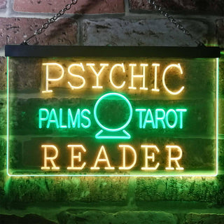 ADVPRO Psychic Palms Tarot Reader Dual Color LED Neon Sign st6-i3250 - Green & Yellow