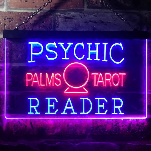 ADVPRO Psychic Palms Tarot Reader Dual Color LED Neon Sign st6-i3250 - Red & Blue