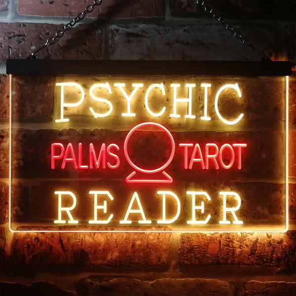 ADVPRO Psychic Palms Tarot Reader Dual Color LED Neon Sign st6-i3250 - Red & Yellow