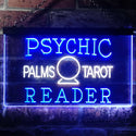ADVPRO Psychic Palms Tarot Reader Dual Color LED Neon Sign st6-i3250 - White & Blue
