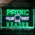 ADVPRO Psychic Palms Tarot Reader Dual Color LED Neon Sign st6-i3250 - White & Green