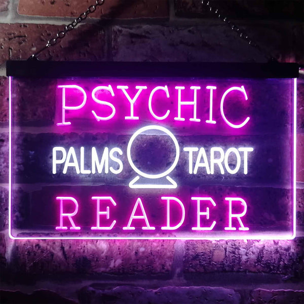 ADVPRO Psychic Palms Tarot Reader Dual Color LED Neon Sign st6-i3250 - White & Purple