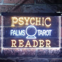 ADVPRO Psychic Palms Tarot Reader Dual Color LED Neon Sign st6-i3250 - White & Yellow