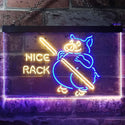 ADVPRO Nice Rack BBQ Pig Dual Color LED Neon Sign st6-i3252 - Blue & Yellow