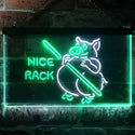 ADVPRO Nice Rack BBQ Pig Dual Color LED Neon Sign st6-i3252 - White & Green