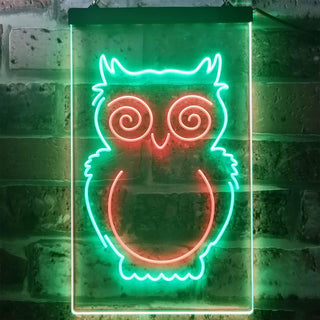 ADVPRO Owl Kid Room Display  Dual Color LED Neon Sign st6-i3256 - Green & Red