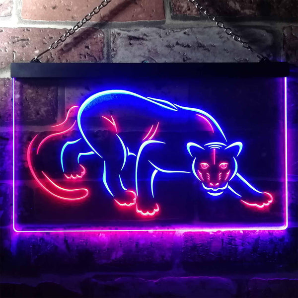 ADVPRO Panther Animal Room Display Dual Color LED Neon Sign st6-i3257 - Blue & Red
