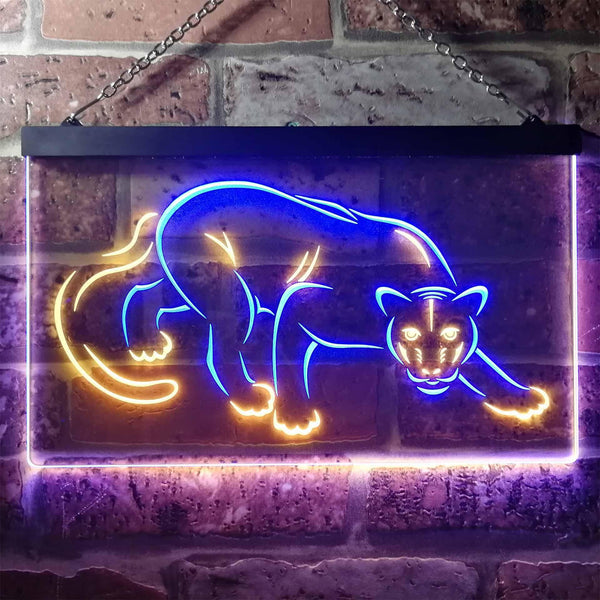 ADVPRO Panther Animal Room Display Dual Color LED Neon Sign st6-i3257 - Blue & Yellow