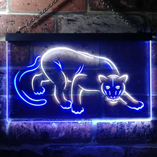 ADVPRO Panther Animal Room Display Dual Color LED Neon Sign st6-i3257 - White & Blue