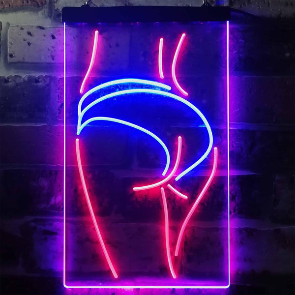 ADVPRO Panty Lady Back  Dual Color LED Neon Sign st6-i3258 - Blue & Red