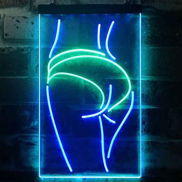 ADVPRO Panty Lady Back  Dual Color LED Neon Sign st6-i3258 - Green & Blue
