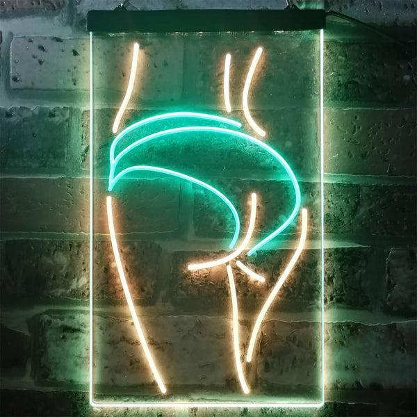 ADVPRO Panty Lady Back  Dual Color LED Neon Sign st6-i3258 - Green & Yellow