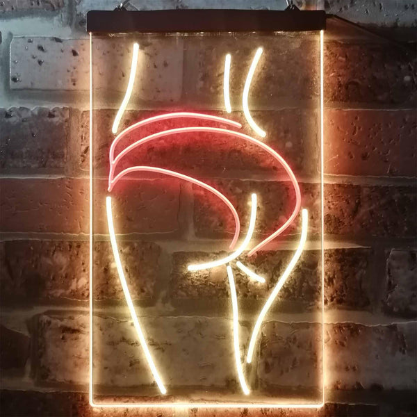 ADVPRO Panty Lady Back  Dual Color LED Neon Sign st6-i3258 - Red & Yellow
