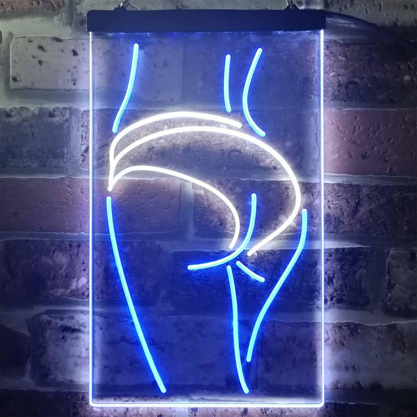 ADVPRO Panty Lady Back  Dual Color LED Neon Sign st6-i3258 - White & Blue
