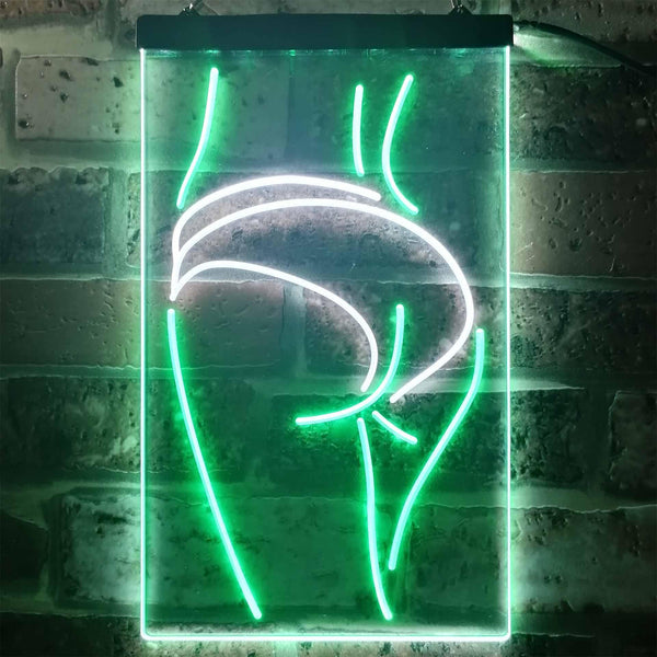 ADVPRO Panty Lady Back  Dual Color LED Neon Sign st6-i3258 - White & Green