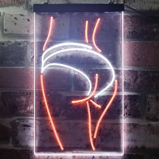 ADVPRO Panty Lady Back  Dual Color LED Neon Sign st6-i3258 - White & Orange