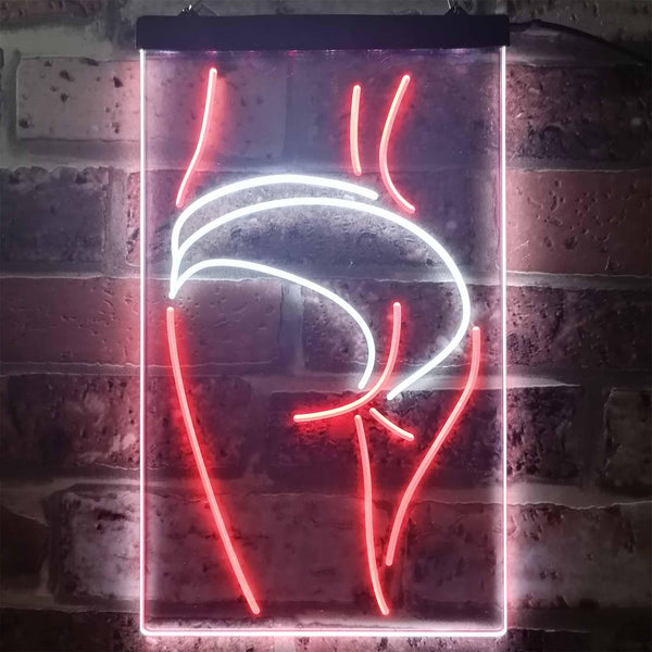 ADVPRO Panty Lady Back  Dual Color LED Neon Sign st6-i3258 - White & Red
