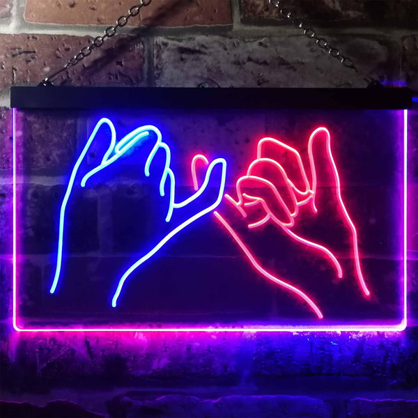 ADVPRO Pinky Swear Promise Dual Color LED Neon Sign st6-i3260 - Blue & Red