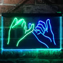ADVPRO Pinky Swear Promise Dual Color LED Neon Sign st6-i3260 - Green & Blue