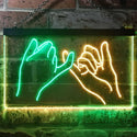 ADVPRO Pinky Swear Promise Dual Color LED Neon Sign st6-i3260 - Green & Yellow