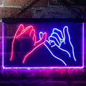 ADVPRO Pinky Swear Promise Dual Color LED Neon Sign st6-i3260 - Red & Blue