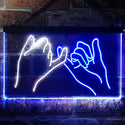 ADVPRO Pinky Swear Promise Dual Color LED Neon Sign st6-i3260 - White & Blue