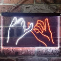 ADVPRO Pinky Swear Promise Dual Color LED Neon Sign st6-i3260 - White & Orange