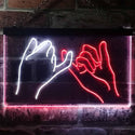 ADVPRO Pinky Swear Promise Dual Color LED Neon Sign st6-i3260 - White & Red