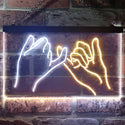 ADVPRO Pinky Swear Promise Dual Color LED Neon Sign st6-i3260 - White & Yellow